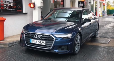 Camouflage-free new Audi S6 spied taking a breather near the ‘Ring