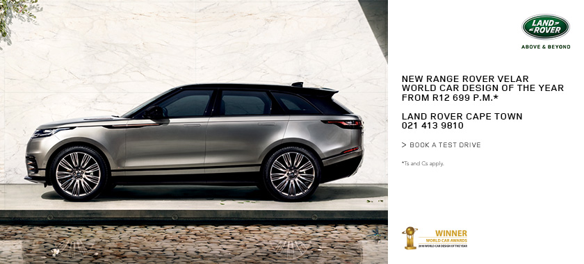 Land Rover Cape Town - Book a test Drive in the Range Rover Velar-Autodealer
