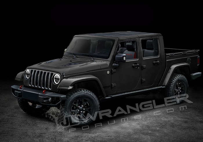 Jeep Wrangler pick-up envisioned in latest renderings-Autodealer