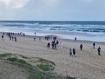 Strandskoonmaak op Glentana