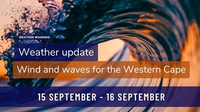 Yellow Level 2 warning: Wind and waves for the Western Cape