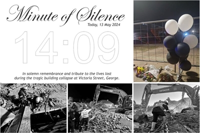 Victoria Street building collapse: Minute of silence