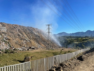 Fire at landfil site still smouldering