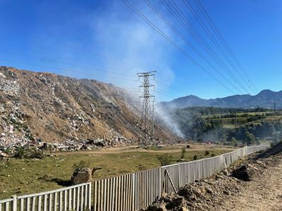 Fire at landfil site still smouldering