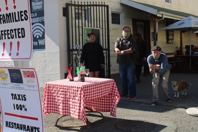 Plaaslike restaurante neem deel aan protesaksie