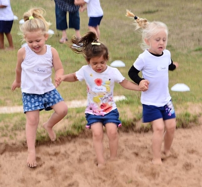 Toekomstige atlete wys tande