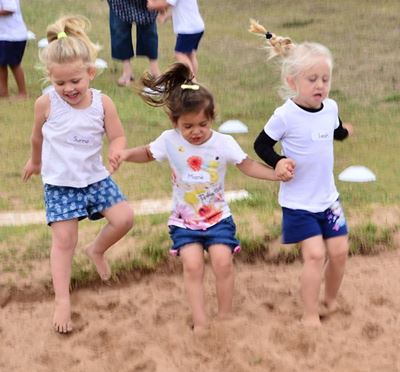 Toekomstige atlete wys tande