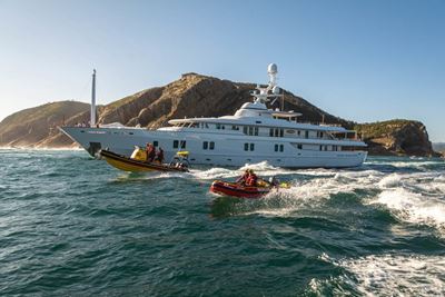 Whopping big boat docks in Knysna
