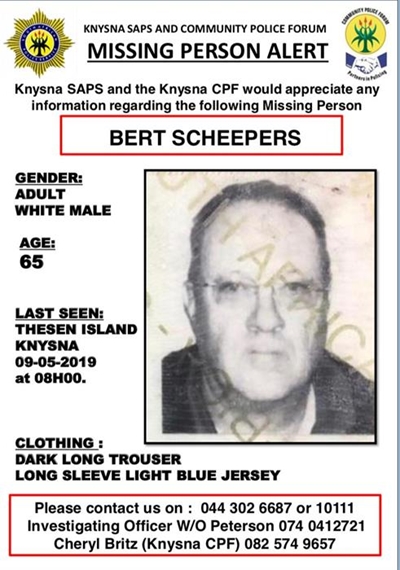 PI thinks missing man is alive