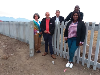 Newly built fence at old Thembalethu cemetery