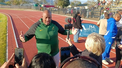 Gayton McKenzie hands over R40m tartan athletics track in George