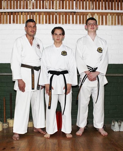 Karatekas receive black belts