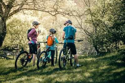 Gearing up for a family bike ride