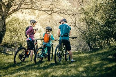 Gearing up for a family bike ride