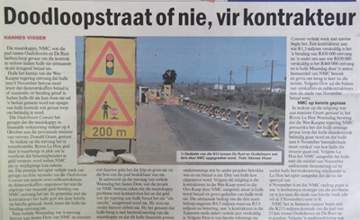 Maatskappy bereik toe finansiële doodloopstraat