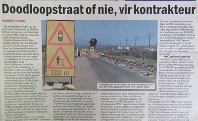 Maatskappy bereik toe finansiële doodloopstraat