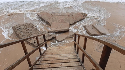 Beaches take heavy beating