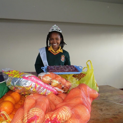 Girl treats others on her birthday