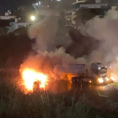 Tyre blow-out caused fire, N2 closure