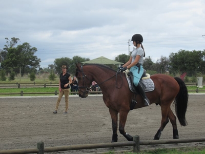 Paralympic equestrian champ coaches George riders