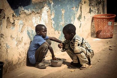 70 children die and hundreds are hungry
