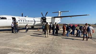 George Airport welcomes first flight