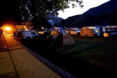 Fathers camp at school