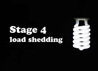 Update: Stage 4 load shedding is back