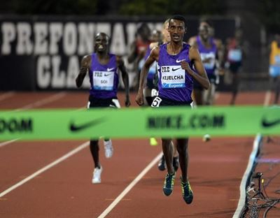 Ethiopia's Kejelcha just misses world indoor mile record