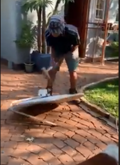 Man destroys DStv satellite dish in support of Steve Hofmeyr