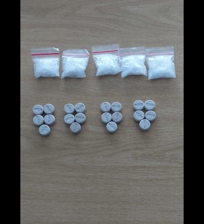 Suspect found in possession of drugs