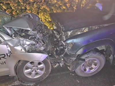 Four survive head-on collision