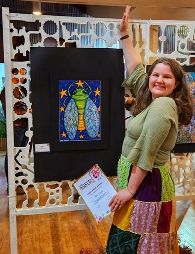 Rayn Kluyts illustreer met ‘n kindersiel