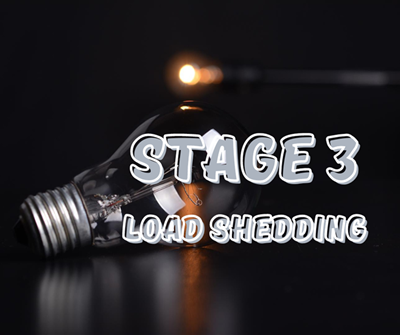 Stage 3 load shedding from 16:00