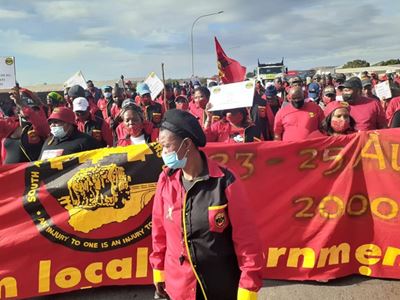 Samwu a wave of red in York Street