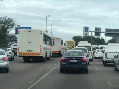 Chaos around Durban as bus drivers block major routes