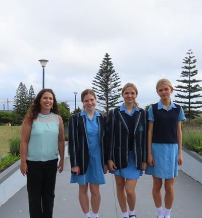 Exchange students at Point