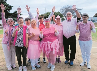 Oudtshoorn-jukskeidames kleur Hartenbos pienk