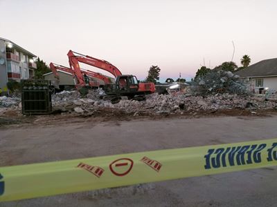Update on building collapse site, George