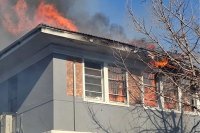 Germiston Home Affairs building on fire amid protests