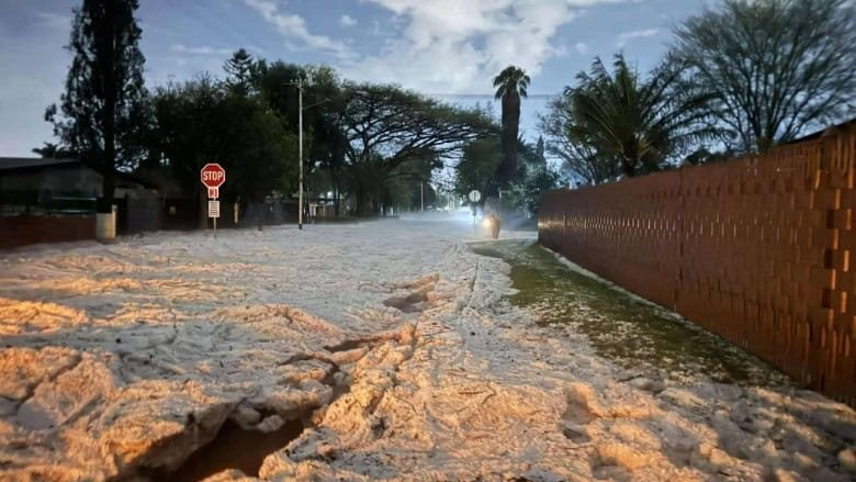 Hail batters parts of South Africa as heavy downpours loom