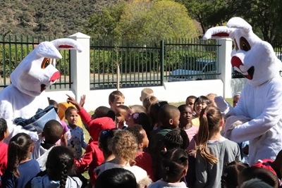 Easter bunnies visit pre-school