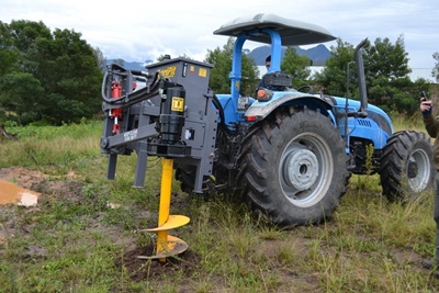 Opwindende boedery toerusting op skou