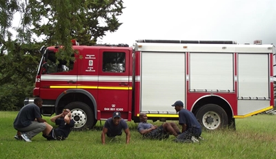George Fire fighting fit