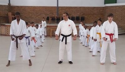 Karate gasshuku and march in Hornlee