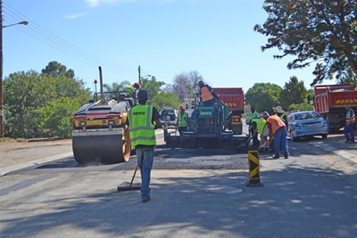 Road repairs finally in progress