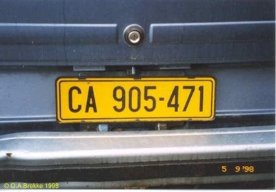 CA number plates will soon become CAA