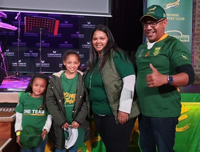 Spirited rugby fans