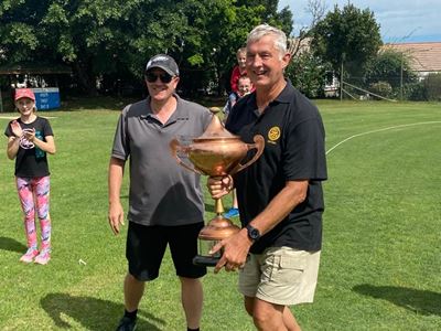 Rotary comes out on top on the cricket pitch