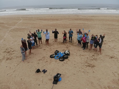 Round Table, volunteers clean up beach